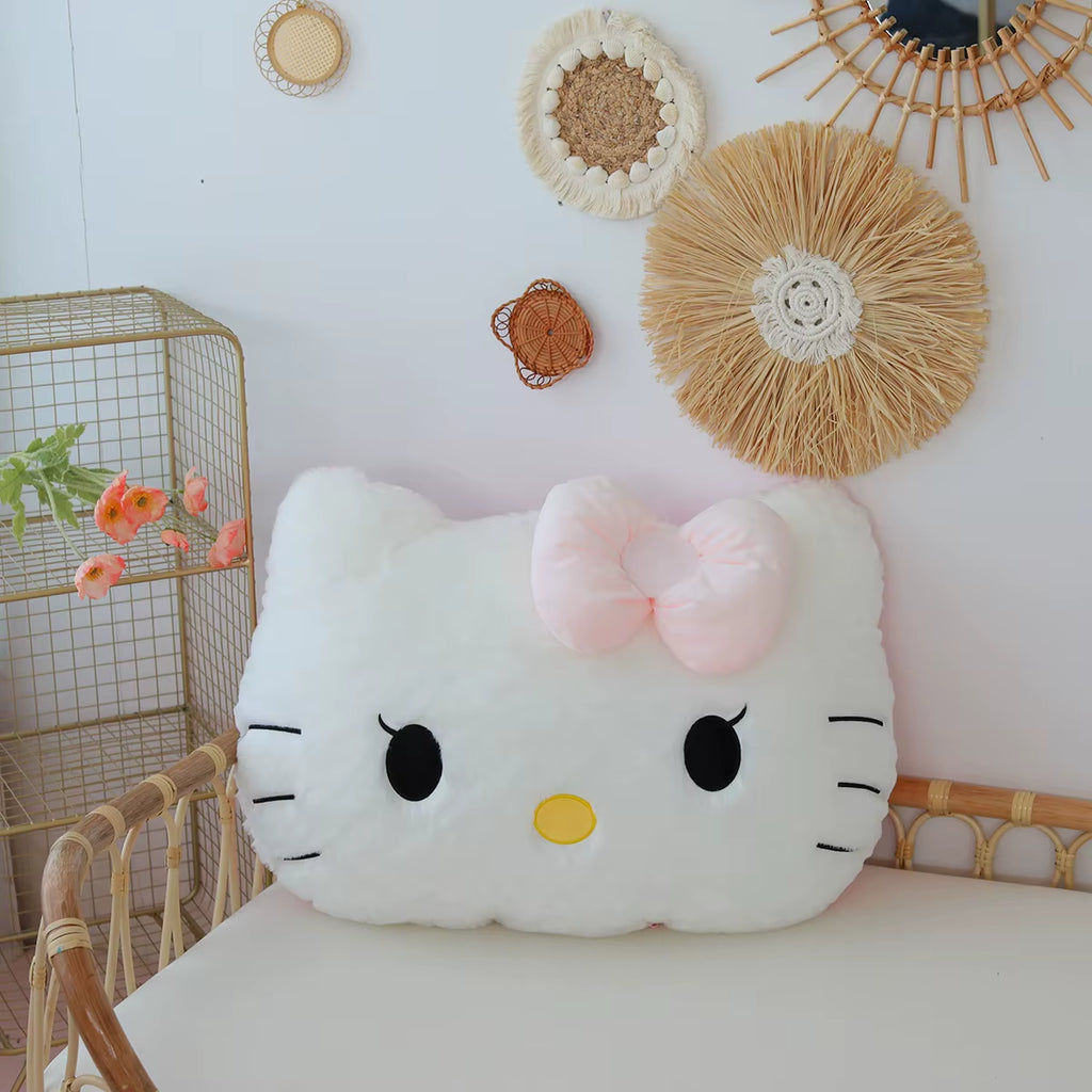 Sanrio Comfortable Hello Kitty Plushies Soft Hug Pillow Stuffed Anime Back Cushion Sofa Bed Big Size Plushies Xmas Gift for Girl