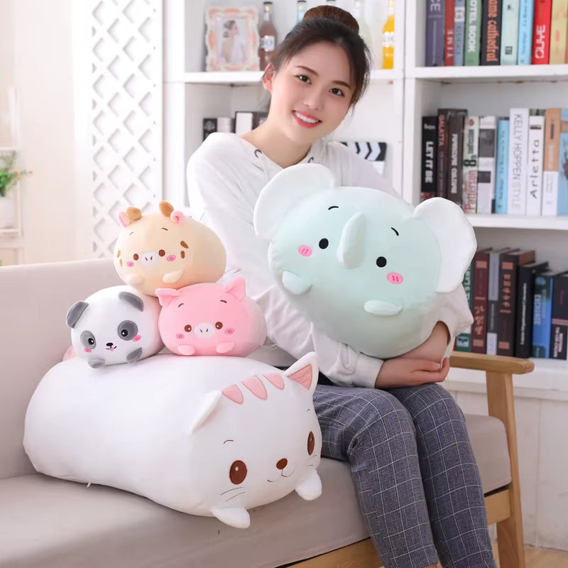 20Cm Kawaii Animal Dinosaur Pig Cat Bear Plush Toy Soft Panda Hamster Elephant Deer Stuffed Doll Pillow Birthday Gift