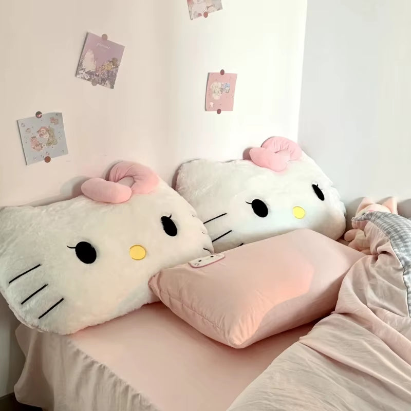 Sanrio Comfortable Hello Kitty Plushies Soft Hug Pillow Stuffed Anime Back Cushion Sofa Bed Big Size Plushies Xmas Gift for Girl