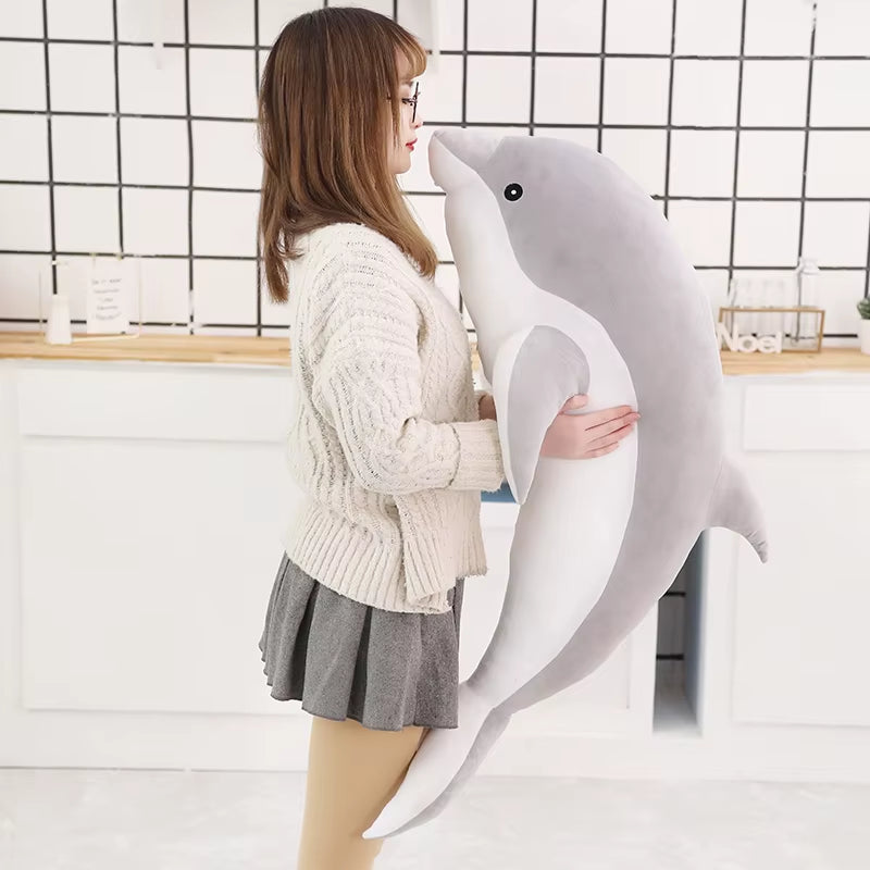 1Pc 30/50CM Kawaii Dolphin Plush Toys Lovely Stuffed Soft Animal Pillow Dolls for Children Girls Sleeping Cushion Gift
