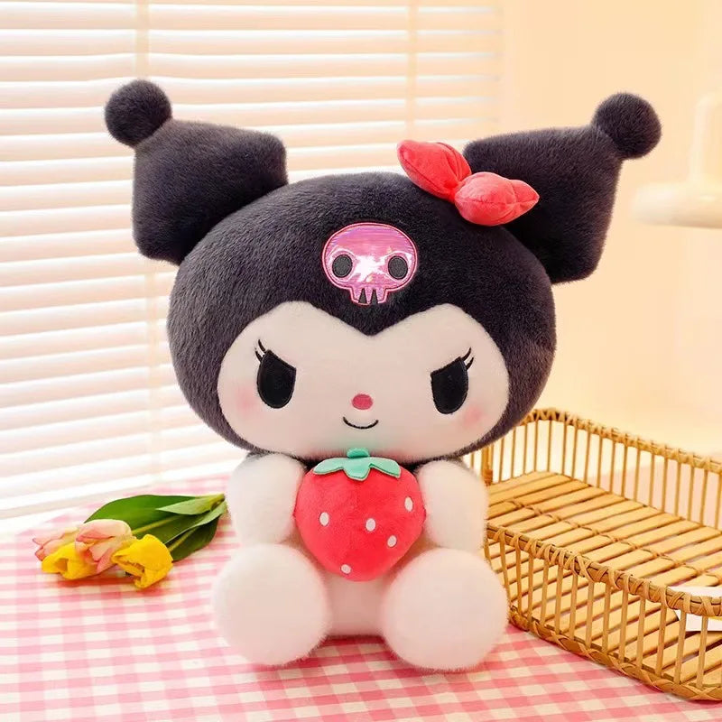Kawaii Melody or Kuromi Holding Strawberry Plushie