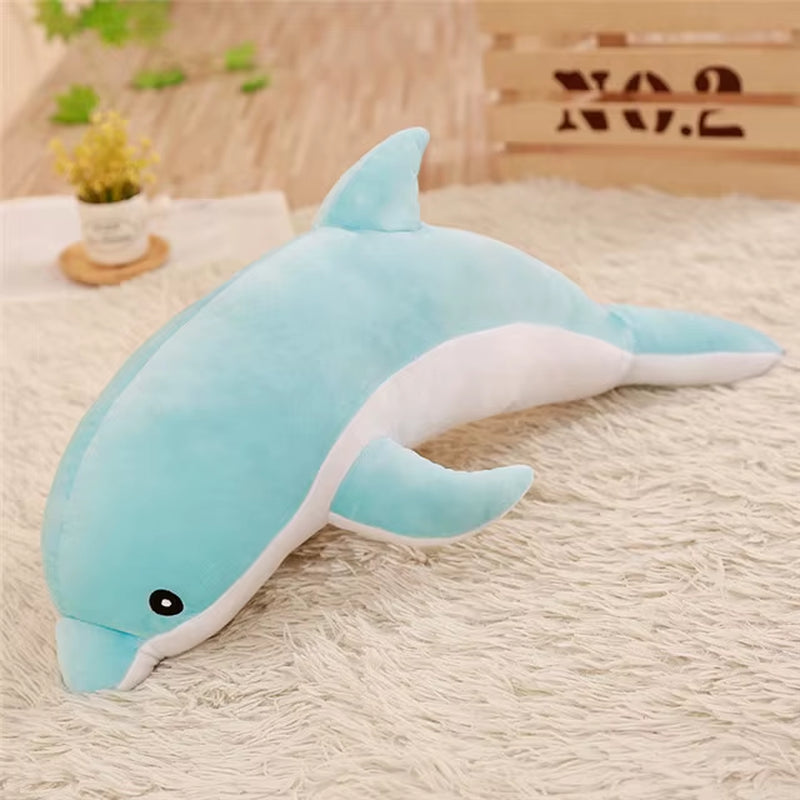 30Cm Kawaii Soft Dolphin Plush Toys Dolls Stuffed down Cotton Animal Nap Pillow Creative Kids Toy Christmas Gift for Girls