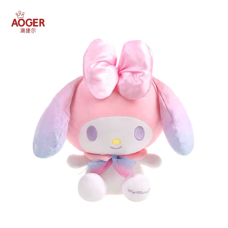 New Cartoon Animation Colorful Melody Plush Toy Cute Big-Eared Dog Kuromi Doll as a Holiday Gift for Girlfriend