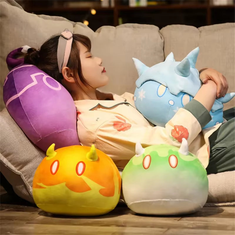 Anime Project Genshin Impact Slime Pillow Doll Women Men Kawaii Cartoon Cosplay Plush Accessories