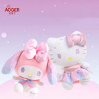 New Cartoon Animation Colorful Melody Plush Toy Cute Big-Eared Dog Kuromi Doll as a Holiday Gift for Girlfriend