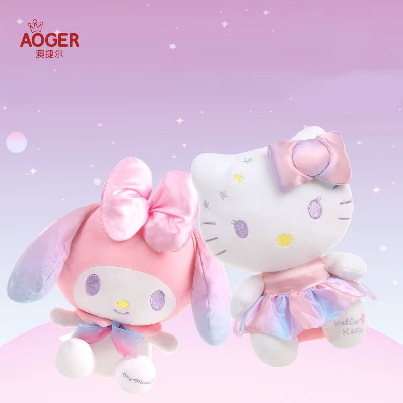 New Cartoon Animation Colorful Melody Plush Toy Cute Big-Eared Dog Kuromi Doll as a Holiday Gift for Girlfriend