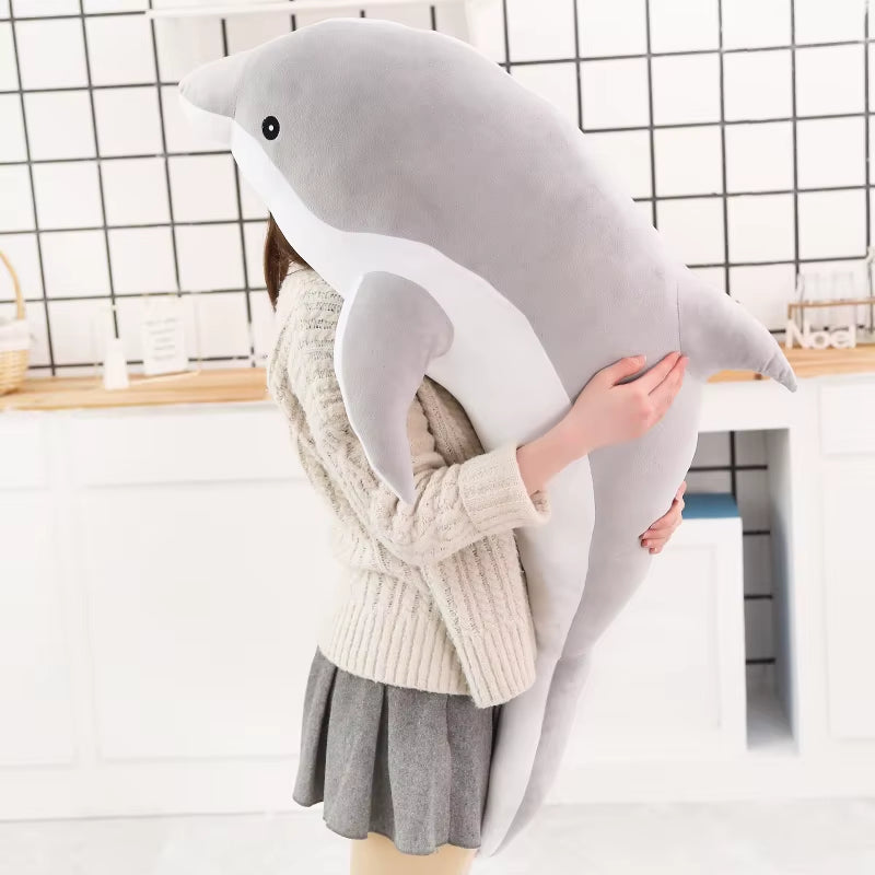 1Pc 30/50CM Kawaii Dolphin Plush Toys Lovely Stuffed Soft Animal Pillow Dolls for Children Girls Sleeping Cushion Gift